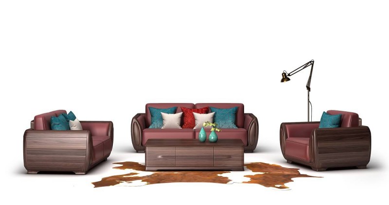 意式风范系列家具：1+2+3沙发HSF-03