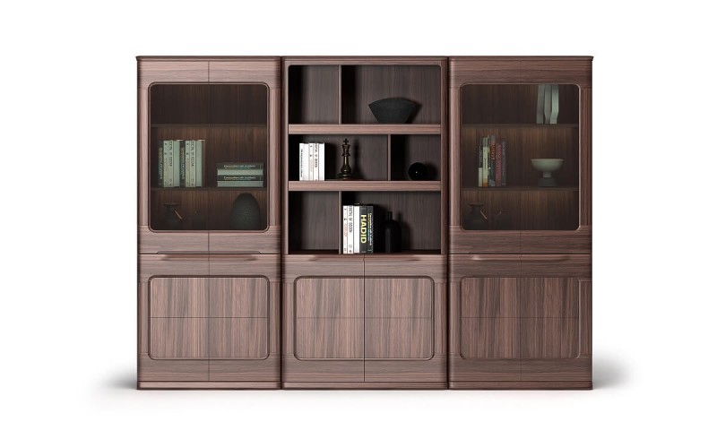意式风范系列家具：组合书柜（左柜HF-01A中柜HF-01B右柜HF-01C）