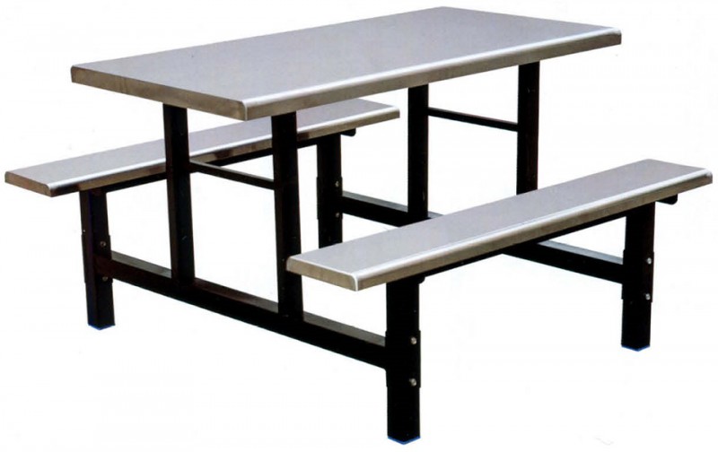 四位不锈钢条凳餐桌ZY35