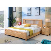 富有时尚新中式家具：床D6（浅色）