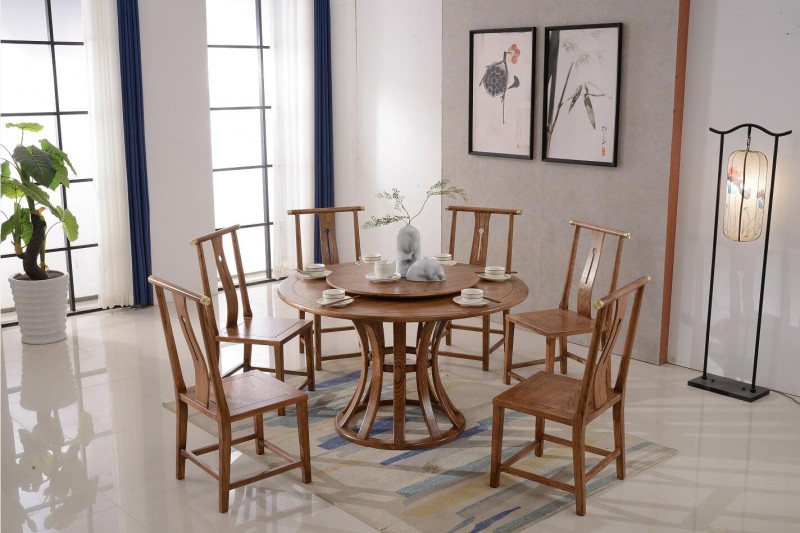 白蜡木家具：圆餐桌