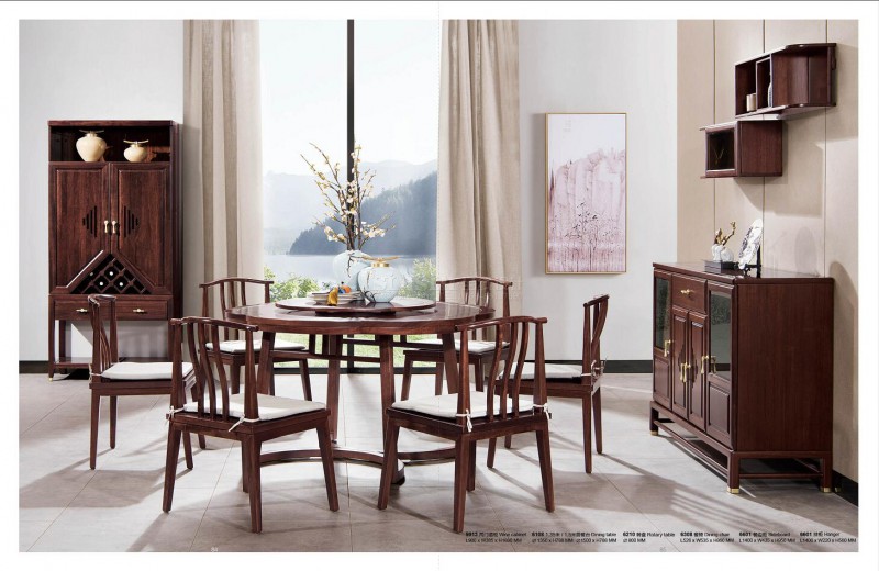 紫金阁桌雅新中式实木家具40