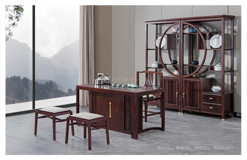 紫金阁桌雅新中式实木家具47