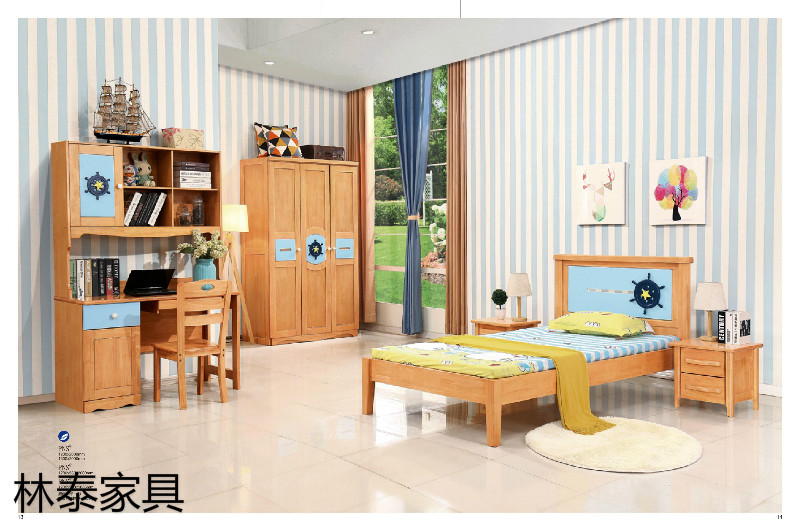 林泰家具·清晨品牌儿童橡木套房家具7