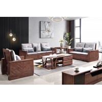 南喜紫金檀木家具：HK110#1+2+3沙发（高箱）
