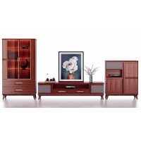 华夏国康卡迪娅轻奢极简黄檀木家具：K801高柜、K601电视柜、K801低柜