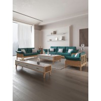 匠者白蜡木系列家具：JD-612沙发原木色1+2+3