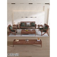 木匠空间家具，南康胡桃木家具，江西现代简约实木家具，胡桃色实木套房生产厂家