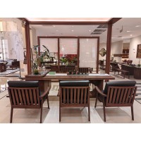 去客厅化家具，开放式客厅家具，客厅家具，茶空间家具，客厅大茶台，客餐两用茶台，奢石、实木、大理石茶桌，博古架，小阳台茶桌，罗汉床，客厅兼茶室家具，江西赣州南康鼎匠名爵家具厂家招商